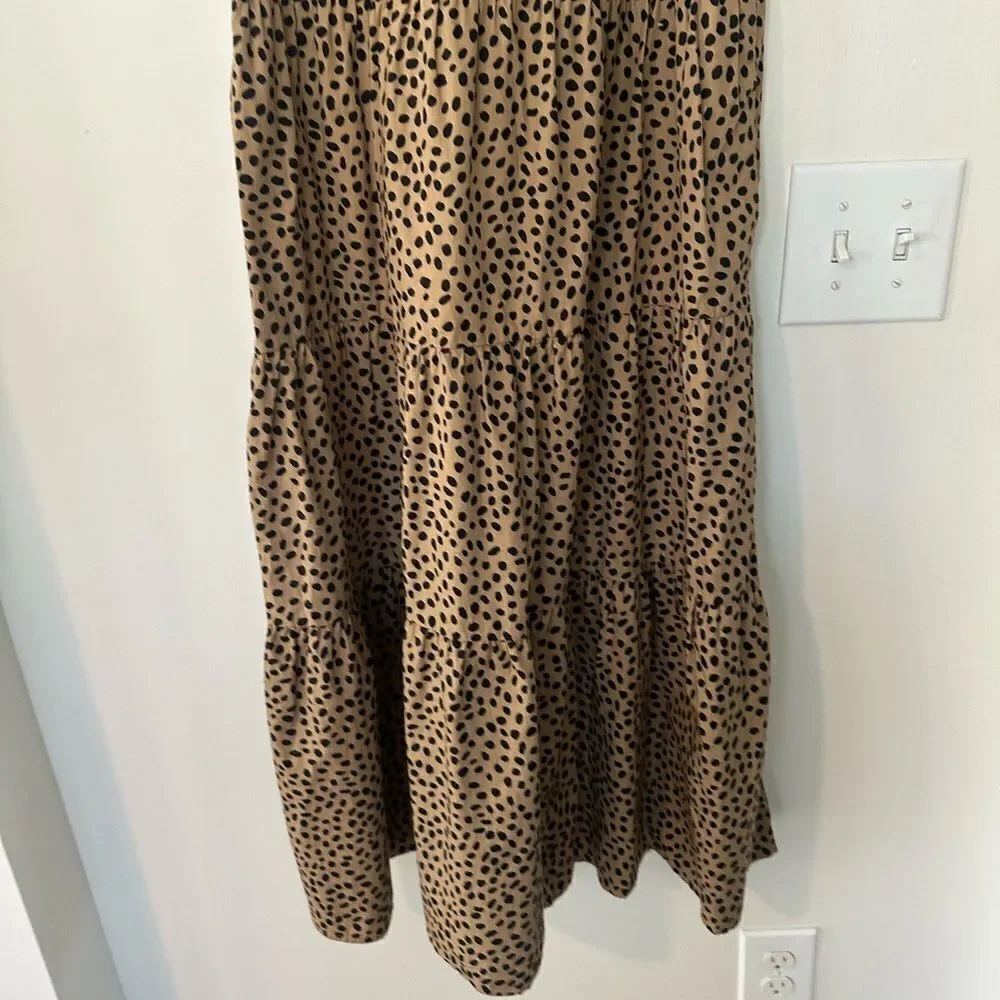 J. Crew Poplin Midi Polka Dot Dress S